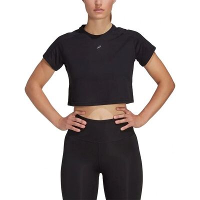 adidas AEROREADY 3 Bar Logo Crop T-Shirt - T-Shirt adidas AEROREADY 3 Bar Logo Crop T-Shirt - T-Shirt