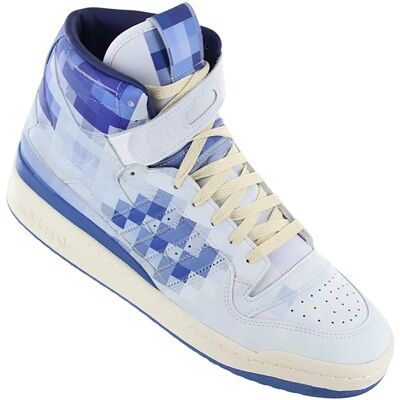 Adidas - Forum 84 Hi Closer Look - Weiß - Blau - Schuhe Adidas - Forum 84 Hi Closer Look - Weiß - Blau - Schuhe