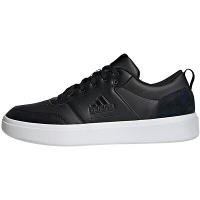 Adidas niskie sportowe sneakersy z skóry gimnastycznej czarne Adidas niskie sportowe sneakersy z skóry gimnastycznej czarne