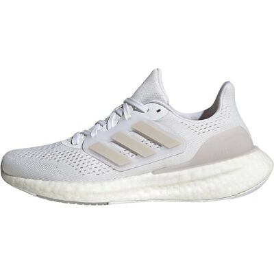 Adidas Pureboost 23 Shoes - White/Gray - Road Running Adidas Pureboost 23 Shoes - White/Gray - Road Running