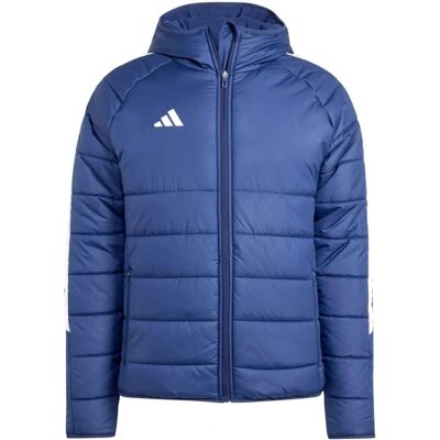 Veste d'hiver Tiro 24 adidas - Bleu, Isolée, Matériaux recyclés - Publicité Veste d'hiver Tiro 24 adidas - Bleu, Isolée, Matériaux recyclés - Publicité