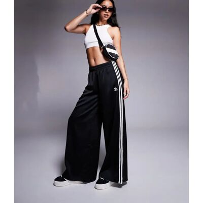 adidas Adicolor Satin Wide Leg Track Pants - Schwarz - Track Pants adidas Adicolor Satin Wide Leg Track Pants - Schwarz - Track Pants