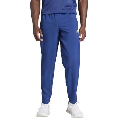 Pantalons de tennis Adidas Train Essentials - Bleu/Blanc, Slim - Pantalons Pantalons de tennis Adidas Train Essentials - Bleu/Blanc, Slim - Pantalons