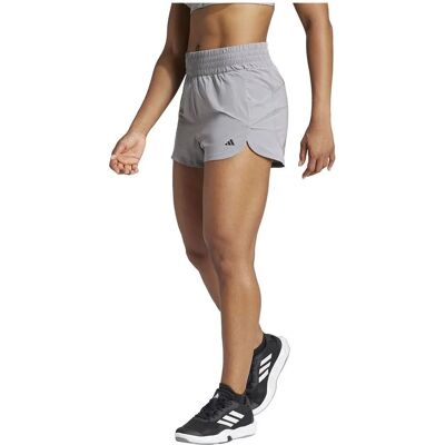 adidas Grijze Pacer Shorts - Elastisch, Ventilerend, Ritszakje adidas Grijze Pacer Shorts - Elastisch, Ventilerend, Ritszakje