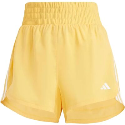 adidas Pacer Training 3-Strepen Woven Hoog Taille Shorts - Dames - Geel adidas Pacer Training 3-Strepen Woven Hoog Taille Shorts - Dames - Geel
