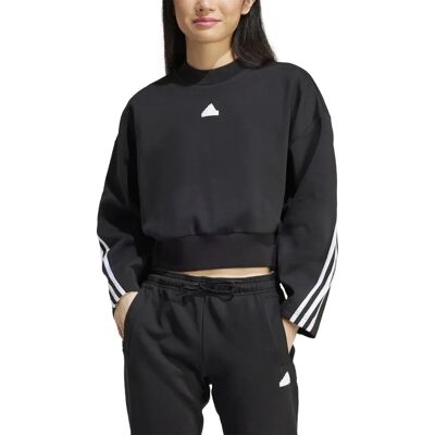 Adidas Sweatshirt W FI 3S SWT - Sportlich, Schwarz, Gr. L Adidas Sweatshirt W FI 3S SWT - Sportlich, Schwarz, Gr. L