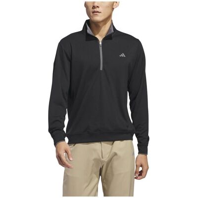 adidas Core LTWT Preto - Top - Leve, Meio-Zip, Golfe adidas Core LTWT Preto - Top - Leve, Meio-Zip, Golfe