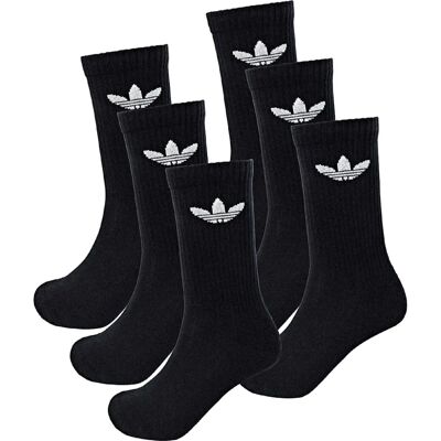 adidas Originals Trefoil Cushion Sokker - 6 Par - Sort adidas Originals Trefoil Cushion Sokker - 6 Par - Sort