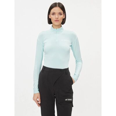 adidas Xperior Longsleeve Rollkragenpullover Damen türkis - Wandern adidas Xperior Longsleeve Rollkragenpullover Damen türkis - Wandern