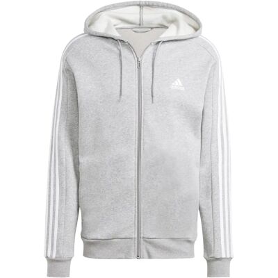 ADIDAS Grauer Full Zip Hoodie - Hoodie ADIDAS Grauer Full Zip Hoodie - Hoodie