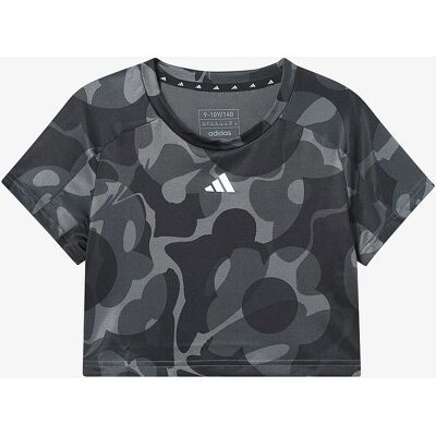 adidas Kids Essentials AEROREADY Seasonal Print Crop T-Shirt - Svart adidas Kids Essentials AEROREADY Seasonal Print Crop T-Shirt - Svart