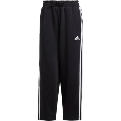 adidas Model 3-Linie Otwarty Brzeg Fleece Spodnie - Czarny adidas Model 3-Linie Otwarty Brzeg Fleece Spodnie - Czarny