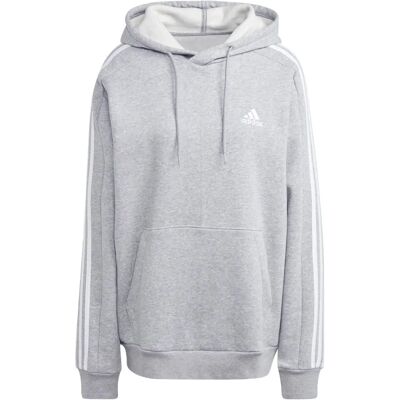 Adidas Man Essentials 3-Stripes Hoodie - medium grijs heather (IJ6474) Adidas Man Essentials 3-Stripes Hoodie - medium grijs heather (IJ6474)