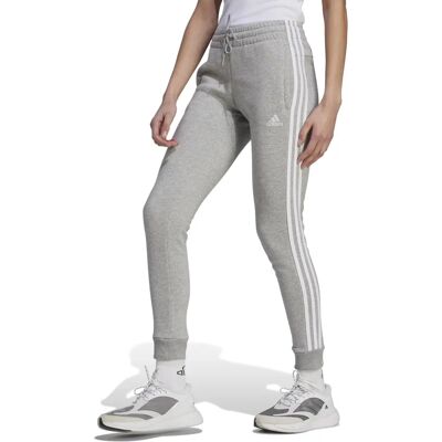 adidas Essentials 3 Ränder Grå Heather/Vit Joggers - Joggers adidas Essentials 3 Ränder Grå Heather/Vit Joggers - Joggers