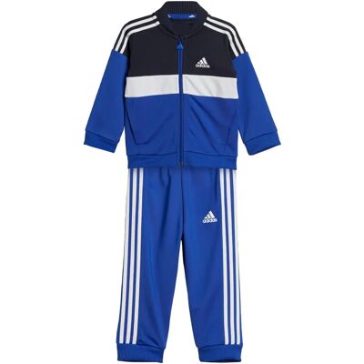 adidas Kids Tiberio 3-Stripe Colorblock Glänsande Tracksuit - Μπλε adidas Kids Tiberio 3-Stripe Colorblock Glänsande Tracksuit - Μπλε