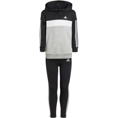 adidas Tiberio 3-Strepen Colorblock Fleece Leggings Set Kids - Zwart adidas Tiberio 3-Strepen Colorblock Fleece Leggings Set Kids - Zwart