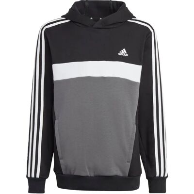 adidas Tiberio 3-Strepen Kleurblok Fleece Hoodie Kids - Zwart adidas Tiberio 3-Strepen Kleurblok Fleece Hoodie Kids - Zwart