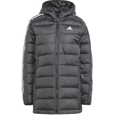 adidas W ESS 3S L D HP - Parka - Fekete adidas W ESS 3S L D HP - Parka - Fekete