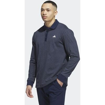 adidas Essentials Heathered Langarm Poloshirt - Blau - Golf adidas Essentials Heathered Langarm Poloshirt - Blau - Golf