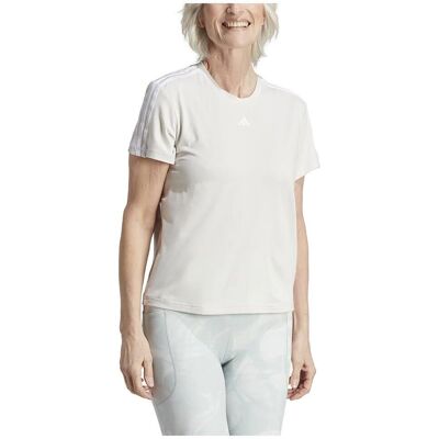 Adidas AEROREADY Train Essentials 3-Streifen T-Shirt Damen - Grau Adidas AEROREADY Train Essentials 3-Streifen T-Shirt Damen - Grau
