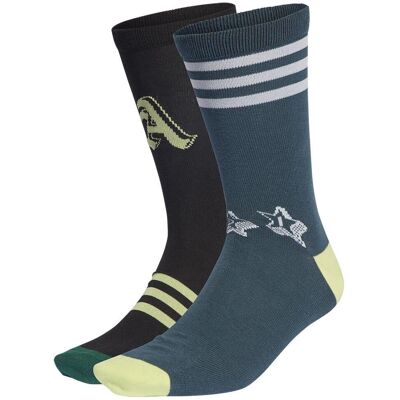 Calze Crew Brand Love adidas per Bambini - Confezione da 3 - Verde Calze Crew Brand Love adidas per Bambini - Confezione da 3 - Verde