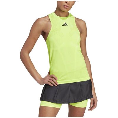 Camiseta de Tênis Sem Costura AEROREADY Pro - Amarelo Claro - Tamanho: Large Camiseta de Tênis Sem Costura AEROREADY Pro - Amarelo Claro - Tamanho: Large
