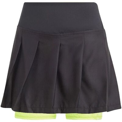Saia de tênis plissada AEROREADY Pro adidas - Preto/Amarelo Brilhante - Tamanho S Saia de tênis plissada AEROREADY Pro adidas - Preto/Amarelo Brilhante - Tamanho S