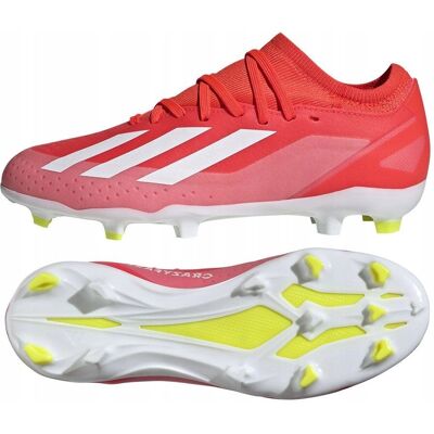 Adidas X Crazyfast League FG Barn - (IF0693) solröd/cloud white/team solar yellow 2 Adidas X Crazyfast League FG Barn - (IF0693) solröd/cloud white/team solar yellow 2