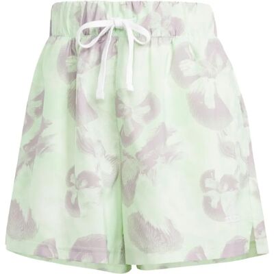 adidas Beige Floral Graphic Woven Shorts - Shorts adidas Beige Floral Graphic Woven Shorts - Shorts