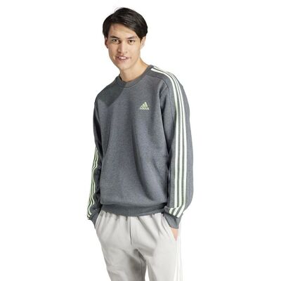 adidas Męska bluza 3 paski - grafitowa - M adidas Męska bluza 3 paski - grafitowa - M