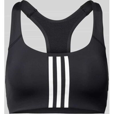 adidas Powerimpact Training Medium-Support 3-Stripes BH - Schwarz - Sport-BH adidas Powerimpact Training Medium-Support 3-Stripes BH - Schwarz - Sport-BH