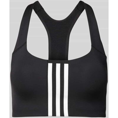 adidas Powerimpact Training Medium-Support 3-Stripes BH - Schwarz adidas Powerimpact Training Medium-Support 3-Stripes BH - Schwarz