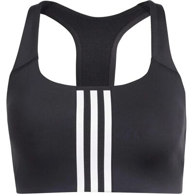 adidas Powerimpact Training Medium-Support 3-Streifen BH - Schwarz adidas Powerimpact Training Medium-Support 3-Streifen BH - Schwarz