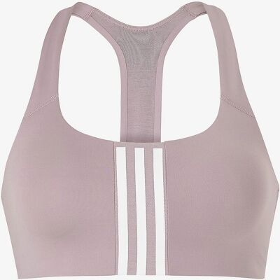 adidas Powerimpact Training Mellanstöd 3-Stripes Bh - Dam - Lila adidas Powerimpact Training Mellanstöd 3-Stripes Bh - Dam - Lila