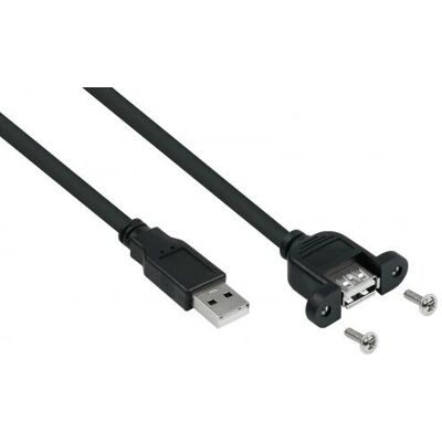 Cable USB Alcasa UK20P-AEA-005S - 0.5m - Negro - USB 2.0 Cable USB Alcasa UK20P-AEA-005S - 0.5m - Negro - USB 2.0