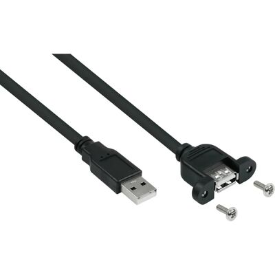 Cable USB Alcasa UK20P-AEA-010S - 1m, Negro, USB 2.0 Cable USB Alcasa UK20P-AEA-010S - 1m, Negro, USB 2.0