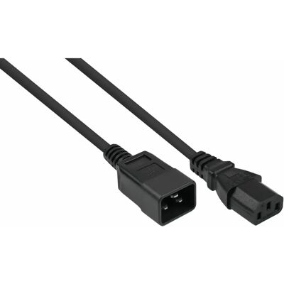 Kabelmeister Stromkabel - IEC C20 auf C13 - 1m - Schwarz Kabelmeister Stromkabel - IEC C20 auf C13 - 1m - Schwarz