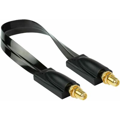 Câble coaxial Kabelmeister FD-S20FF - Noir - Passage de fenêtre RF - Connecteur SMA - Publicité Câble coaxial Kabelmeister FD-S20FF - Noir - Passage de fenêtre RF - Connecteur SMA - Publicité