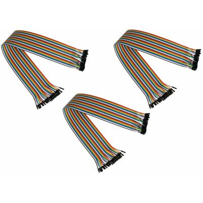 Kabelmeister JW40-020FF-3 - Câble de Jumper 40 Broches - Lot de 3 - Pointe solide - Publicité Kabelmeister JW40-020FF-3 - Câble de Jumper 40 Broches - Lot de 3 - Pointe solide - Publicité