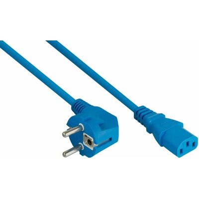 Câble d'alimentation bleu KABELMEISTER SK0130-B030 3m IEC C13 - Publicité Câble d'alimentation bleu KABELMEISTER SK0130-B030 3m IEC C13 - Publicité