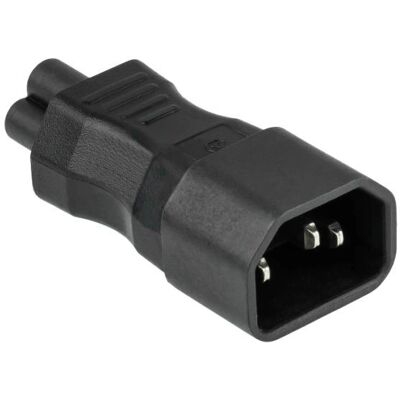 KABELMEISTER KM SKA-1405S - Adapter für Stromkabel, C14 auf C5, gerade, schwarz KABELMEISTER KM SKA-1405S - Adapter für Stromkabel, C14 auf C5, gerade, schwarz