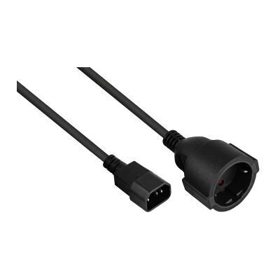 Câble Kabelmeister SK1402-S010 - Câble noir 1 m C14 à F - Publicité Câble Kabelmeister SK1402-S010 - Câble noir 1 m C14 à F - Publicité
