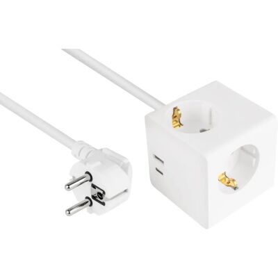 Kabelmeister SW01-W030 Verlängerungskabel - 3m, 3 Steckdosen, USB-C PD, USB-A Kabelmeister SW01-W030 Verlängerungskabel - 3m, 3 Steckdosen, USB-C PD, USB-A