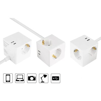Kabelmeister SW01-W050 Verlängerungskabel - 5m, 3-fach Steckdosen, USB-C, USB-A Kabelmeister SW01-W050 Verlängerungskabel - 5m, 3-fach Steckdosen, USB-C, USB-A