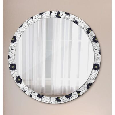 Okrągłe lustro dekoracyjne Wondeca 100cm - Elegancka rama ze szkła hartowanego Okrągłe lustro dekoracyjne Wondeca 100cm - Elegancka rama ze szkła hartowanego