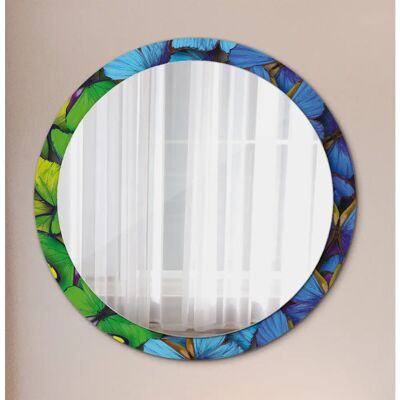 Wondeca Round Decorative Mirror - Blue & Green - 100cm Wondeca Round Decorative Mirror - Blue & Green - 100cm