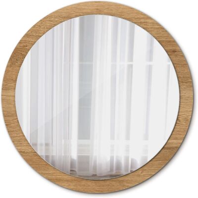 Wondeca Tekstura drewna 100cm okrągłe lustro na ścianę Wondeca Tekstura drewna 100cm okrągłe lustro na ścianę