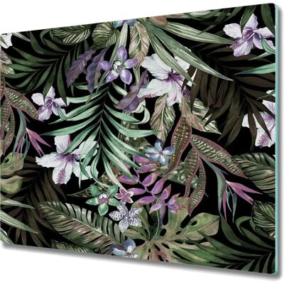 Coloray - Planche Verre 60x52 Fleurs Exotiques - Glass Cutting Board Coloray - Planche Verre 60x52 Fleurs Exotiques - Glass Cutting Board