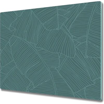 Coloray - Deska do krojenia ze szkła 60x52 - Ciemne liście - 60x52 cm Coloray - Deska do krojenia ze szkła 60x52 - Ciemne liście - 60x52 cm