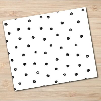 Coloray - Glass Cutting Board - 60x52 cm - Czarne kropki - Cutting Board Coloray - Glass Cutting Board - 60x52 cm - Czarne kropki - Cutting Board